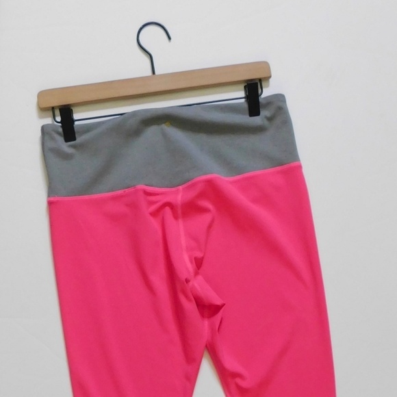 KATE SPADE Colorblock Leggings High Rise Waist Activewear Pink Gray White Large - Picture 10 of 16